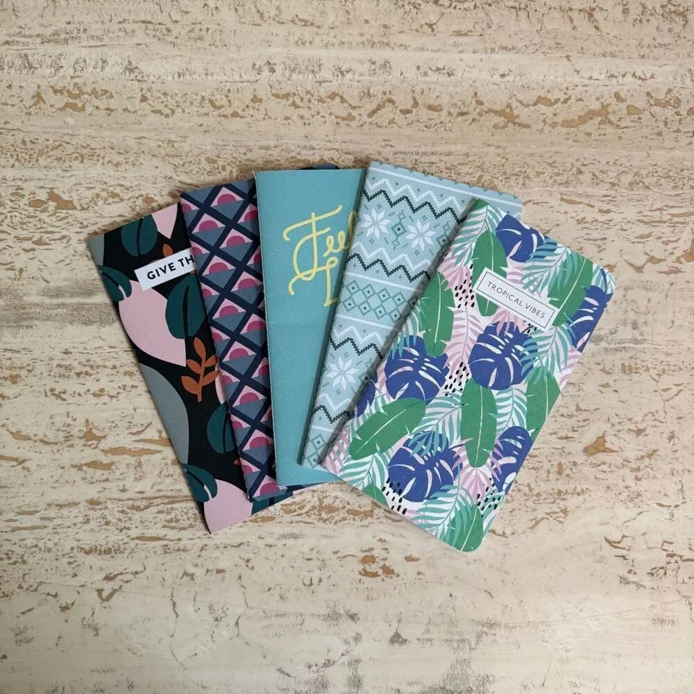 Five May Designs “skinny”notebooks- blue and green tones Travelers notebook, jou